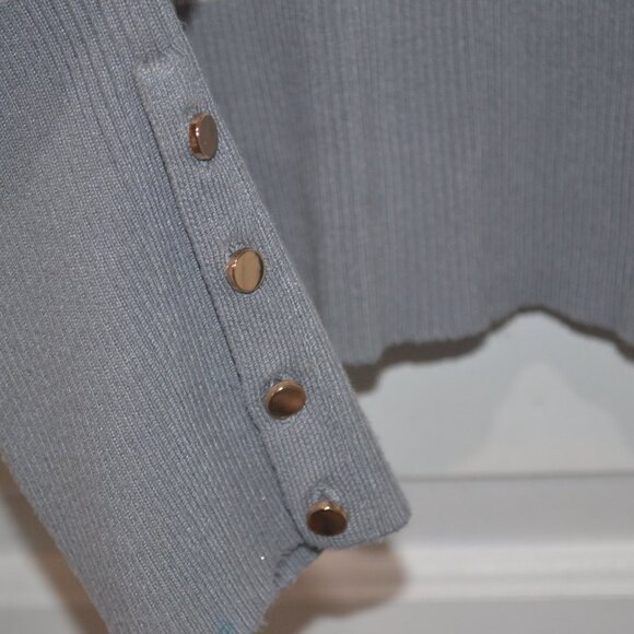 Pre-owned Worthington Grey, black,white striped long sleeve thermal sweater, XXL - Picture 5 of 6